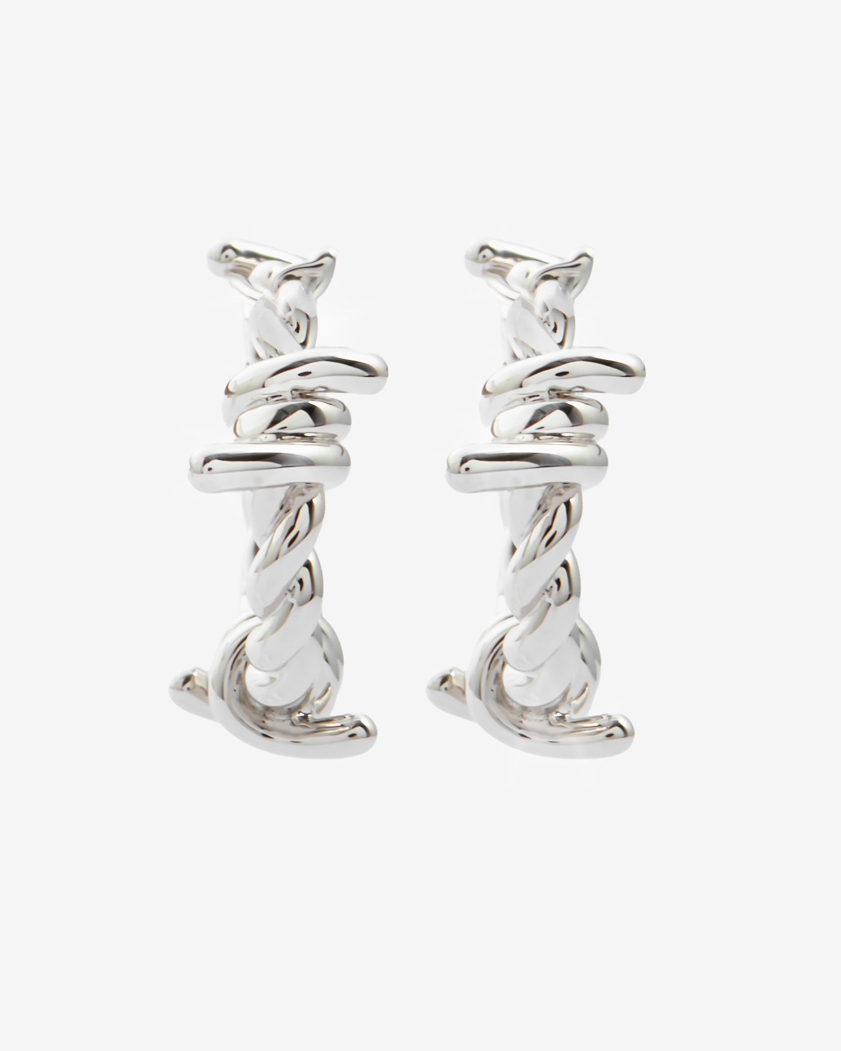 Stacheldraht-Huggie-Ohrringe